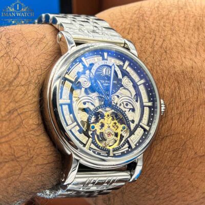 ساعت مچی پتک فیلیپ سیلور مردانه صفحه اسکلتون PatekPhilippe26595