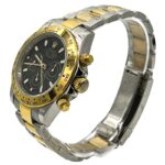 ساعت مچی رولکس دیتونا مردانه کرنوگراف دو رنگ صفحه مشکی ROLEX Daytona 255953