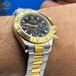 ساعت مچی رولکس دیتونا مردانه کرنوگراف دو رنگ صفحه مشکی ROLEX Daytona 255953