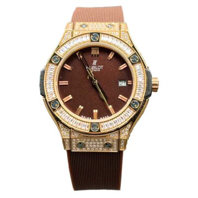 ساعت مچی هابلوت بیگ بنگ زنانه دورنگین قهوه ای Hublot big bang 12549