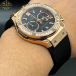 ساعت مچی هابلوت بیگ بنگ کرنوگراف زنانه رزگلد دورنگین Hublot big bang 12549