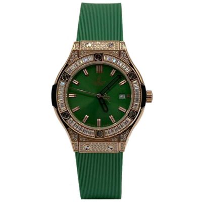 ساعت مچی هابلوت بیگ بنگ زنانه دورنگین سبز HUBLOT BIG BANG 12568