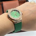 ساعت مچی هابلوت بیگ بنگ زنانه دورنگین سبز HUBLOT BIG BANG 12568