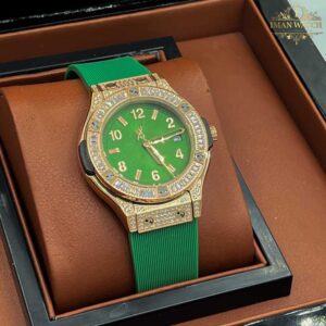 ساعت مچی هابلوت بیگ بنگ زنانه دورنگین سبز HUBLOT BIG BANG 5257