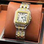 ساعت مچی کارتیر زنانه پنتر طلایی نقره ای Cartier panthere gold silver 4571