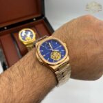 ساعت مچی مردانه پتک فیلیپ ناتیلوس اتومات رزگلد صفحه آبی PatekPhilippe 5728w