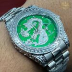 ساعت مچی مردانه رولکس دراگون سیلور صفحه سبز ROLEX DRAGON 1276