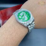 ساعت مچی مردانه رولکس دراگون سیلور صفحه سبز ROLEX DRAGON 1276