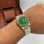 ساعت مچی ست رولکس دیت جاست دو رنگ صفحه سبز ROLEX DAYTEJUST 1252