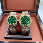 ساعت مچی ست رولکس دیت جاست دو رنگ صفحه سبز ROLEX DAYTEJUST 1252