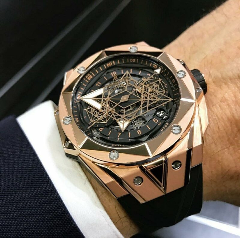 ساعت مچی هابلوت کهکشانی Hublot Unico Sang Bleu ll Diamonds 2329Q