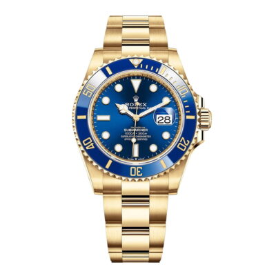 ساعت مچی رولکس مردانه ساب مارینر صفحه آبی ROLEX SUBMARINER Gold 14981