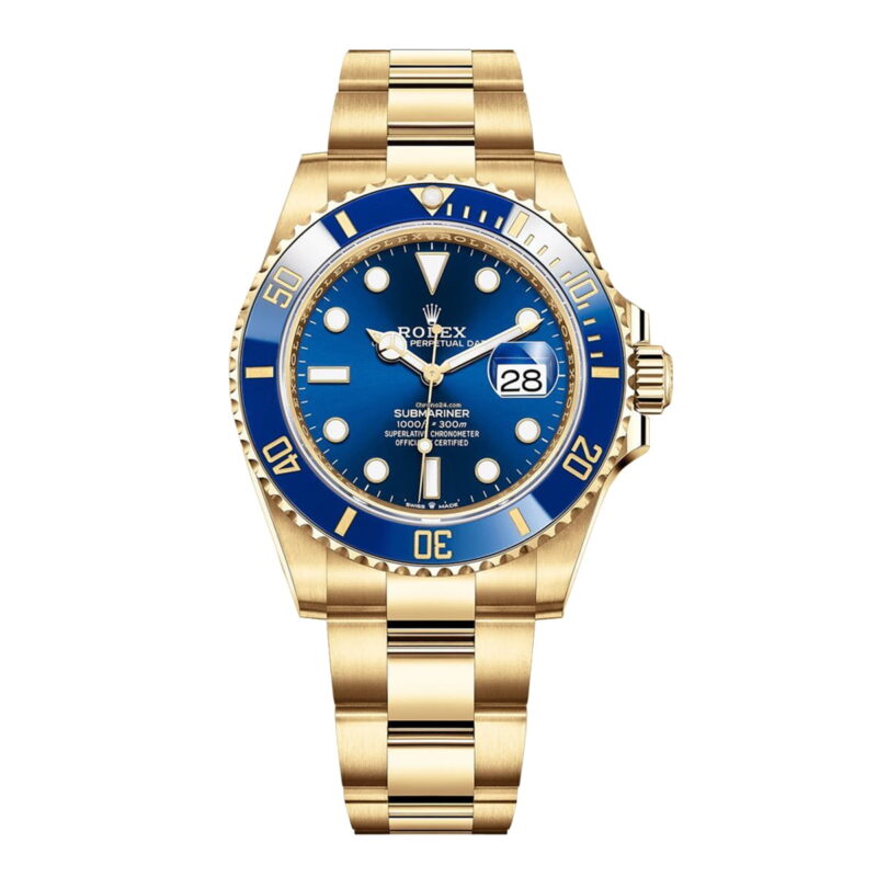 ساعت مچی رولکس مردانه ساب مارینر صفحه آبی ROLEX SUBMARINER Gold 14981