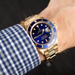 ساعت مچی رولکس مردانه ساب مارینر صفحه آبی ROLEX SUBMARINER Gold 14981