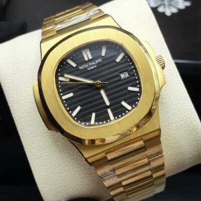 ساعت مچی مردانه پتک فیلیپ ناتیلوس طلایی صفحه مشگی Patek Philippe Nautilus 4358B