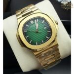 ساعت مچی مردانه پتک فیلیپ ناتیلوس طلایی صفحه سبز Patek Philippe Nautilus 4357B