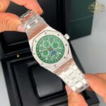 ساعت مردانه اودمار پیگه نقره ای صفحه سبز Audemars piguet 32846