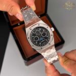 ساعت مردانه اودمار پیگه نقره ای صفحه مشکی Audemars piguet 32847