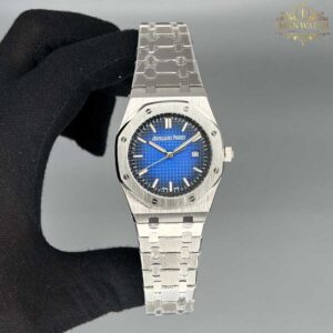 ساعت مردانه اودمار پیگه نقره ای صفحه سرمه ای Audemars piguet 3286