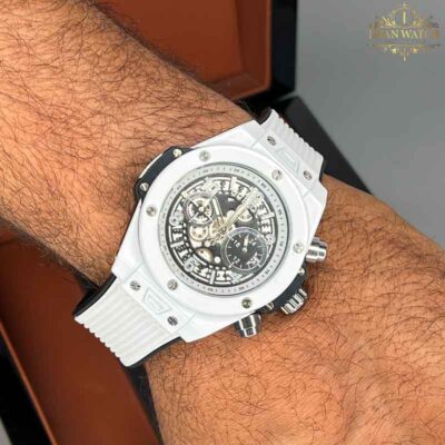 ساعت مردانه هابلوت سرامیکی سفید HUBLOT BIG BANG 5285