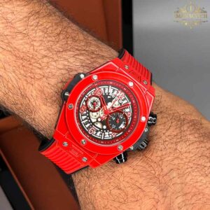 ساعت مردانه هابلوت سرامیکی قرمز HUBLOT BIG BANG 5288