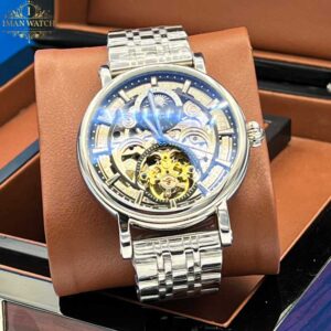 ساعت مچی پتک فیلیپ سیلور مردانه صفحه اسکلتون PatekPhilippe26595 