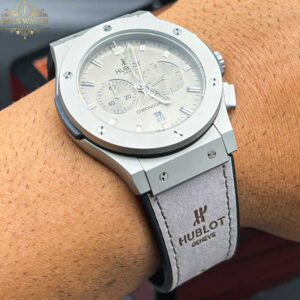 ساعت مچی هابلوت بیگ بنگ کرنوگراف مردانه نقره ای Hublot big bang 12549 