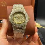 ساعت مچی پتک فیلیپ فول نگین طلایی مدل Patek Philippe Nautilus Diamond 3391