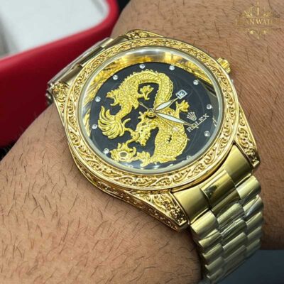 ساعت مچی مردانه رولکس دراگون طلایی ROLEX DRAGON 1276