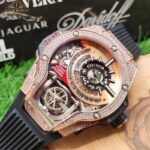 ساعت مچی هابلوت جمجمه نگین دار Hublot Tourbillon Diamonds 1425W