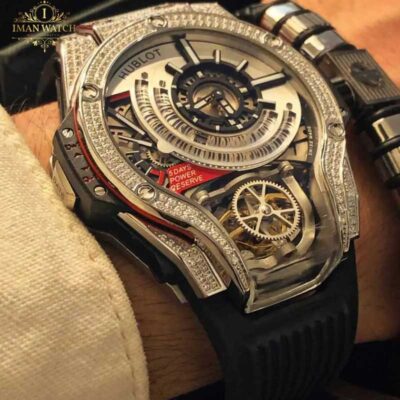 ساعت مچی هابلوت جمجمه نگین دار Hublot Tourbillon Diamonds 1430W