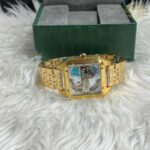 ساعت مچی کارتیر مردانه اتوماتیک طلایی Cartier Automatic CRA80