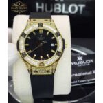 ساعت مچی هابلوت بیگ بنگ زنانه قاب نگین مشکی HUBLOT BIG BANG 5259