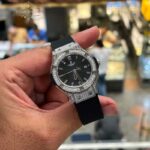 ساعت مچی هابلوت بیگ بنگ زنانه قاب نگین مشکی HUBLOT BIG BANG 5260