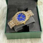 ساعت مچی رولکس فول نگین طلایی صفحه آبی ROLEX DAYTE JUST 1030