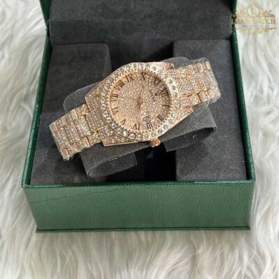 ساعت مچی رولکس فول نگین رزگلد صفحه رزگلد ROLEX DAYTE JUST 1032