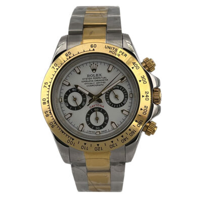 ساعت مچی رولکس دیتونا مردانه دو رنگ صفحه سفید Rolex Daytona 255968