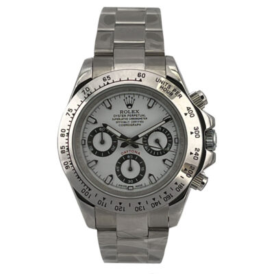 ساعت مچی رولکس دیتونا مردانه استیل صفحه سفید Rolex Daytona 255969