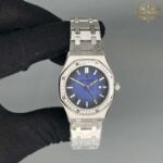 ساعت زنانه اودمار پیگه نقره ای صفحه آبی Audemars piguet 3285