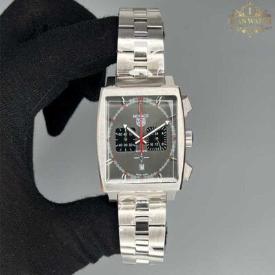 ساعت مچی مردانه تگ هویر موناکو صفحه طوسی Tag-Heuer Monaco 3082