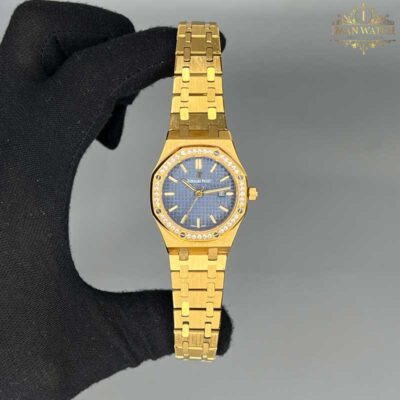 ساعت زنانه اودمار پیگه طلایی صفحه آبی Audemars piguet 2021