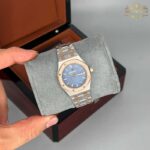 ساعت زنانه اودمار پیگه دو رنگ رزگلد نقره ای صفحه آبی Audemars piguet 2024