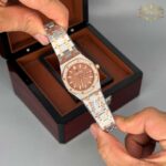 ساعت زنانه اودمار پیگه دو رنگ رزگلد نقره ای صفحه قهوه ای Audemars piguet 2031