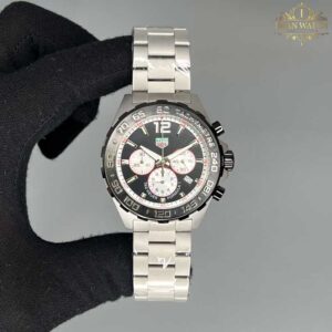 ساعت مچی مردانه تگ هویر فرمول یک نقره ای صفحه مشکی Tag-Heuer Formula1