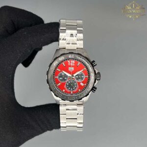 ساعت مچی مردانه تگ هویر فرمول یک نقره ای صفحه قرمز Tag-Heuer Formula1