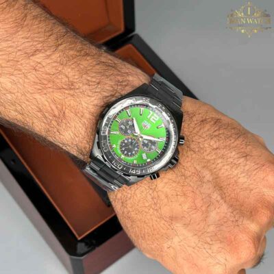 ساعت مچی مردانه تگ هویر فرمول یک مشکی صفحه سبز Tag-Heuer Formula1