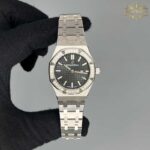 ساعت زنانه اودمار پیگه نقره ای صفحه مشکی Audemars piguet 2034