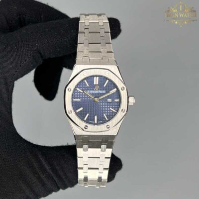 ساعت زنانه اودمار پیگه نقره ای صفحه سرمه ای Audemars piguet 2035