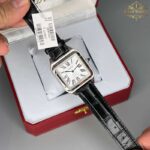 ساعت مچی ست کارتیر دمونت بند چرم مشکی Cartier Dumont 6750