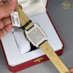 ساعت مچی ست کارتیر دمونت بند چرم مشکی Cartier Dumont 6750